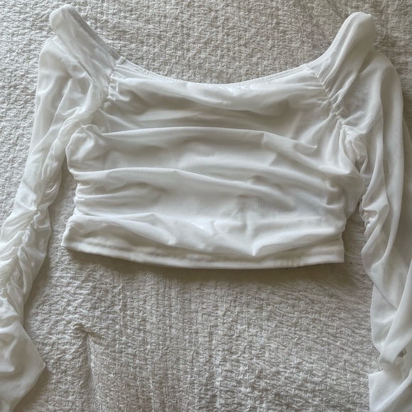 Shein off the shoulder mesh top - Picture 4 of 4